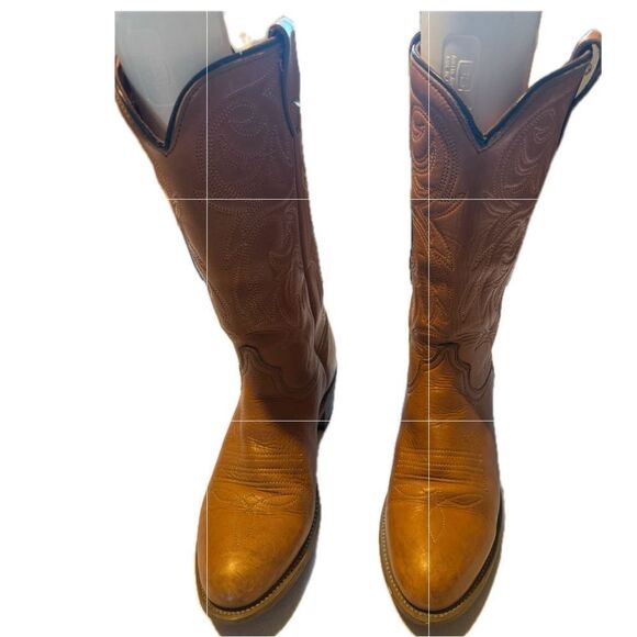 WOLVERINE MEN 9.5 Tan / butterscotch Leather‎ Western Cowboy Boots main image 14